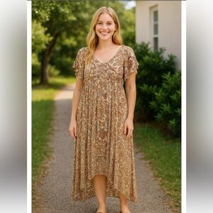 Sundance Boho Floral Midi Dress Size‎ 8